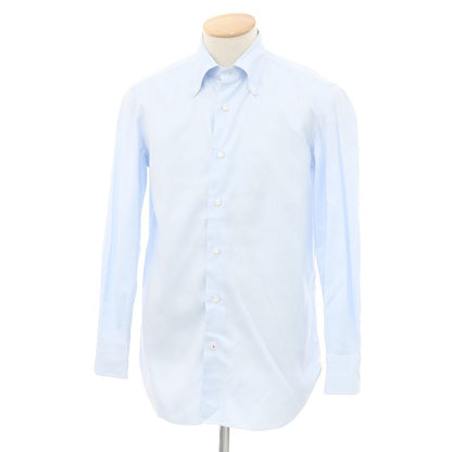 [Used] ISAIA Cotton Button-down Dress Shirt, Light Blue [No Size (S)] [Condition Rank D] [Men&