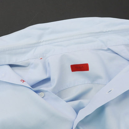 [Used] ISAIA Cotton Button-down Dress Shirt, Light Blue [No Size (S)] [Condition Rank D] [Men&