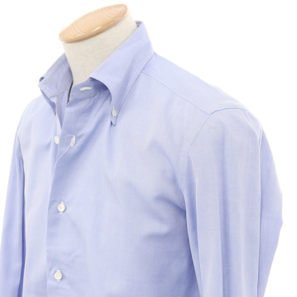 [Used] ISAIA Cotton Button-down Dress Shirt, Smalt Blue x White [No description (S rank)] [Condition Rank C] [Men&