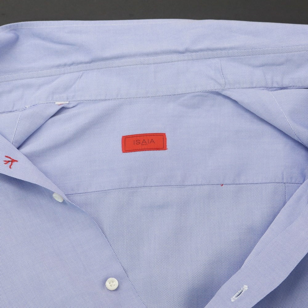 [Used] ISAIA Cotton Button-down Dress Shirt, Smalt Blue x White [No description (S rank)] [Condition Rank C] [Men&