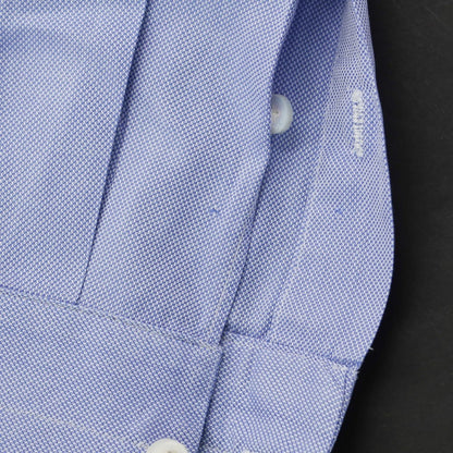 [Used] ISAIA Cotton Button-down Dress Shirt, Smalt Blue x White [No description (S rank)] [Condition Rank C] [Men&