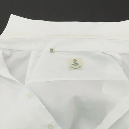 [Used] Luigi Borrelli Cotton Wide Collar Dress Shirt White [40] [Condition Rank D] [Men&