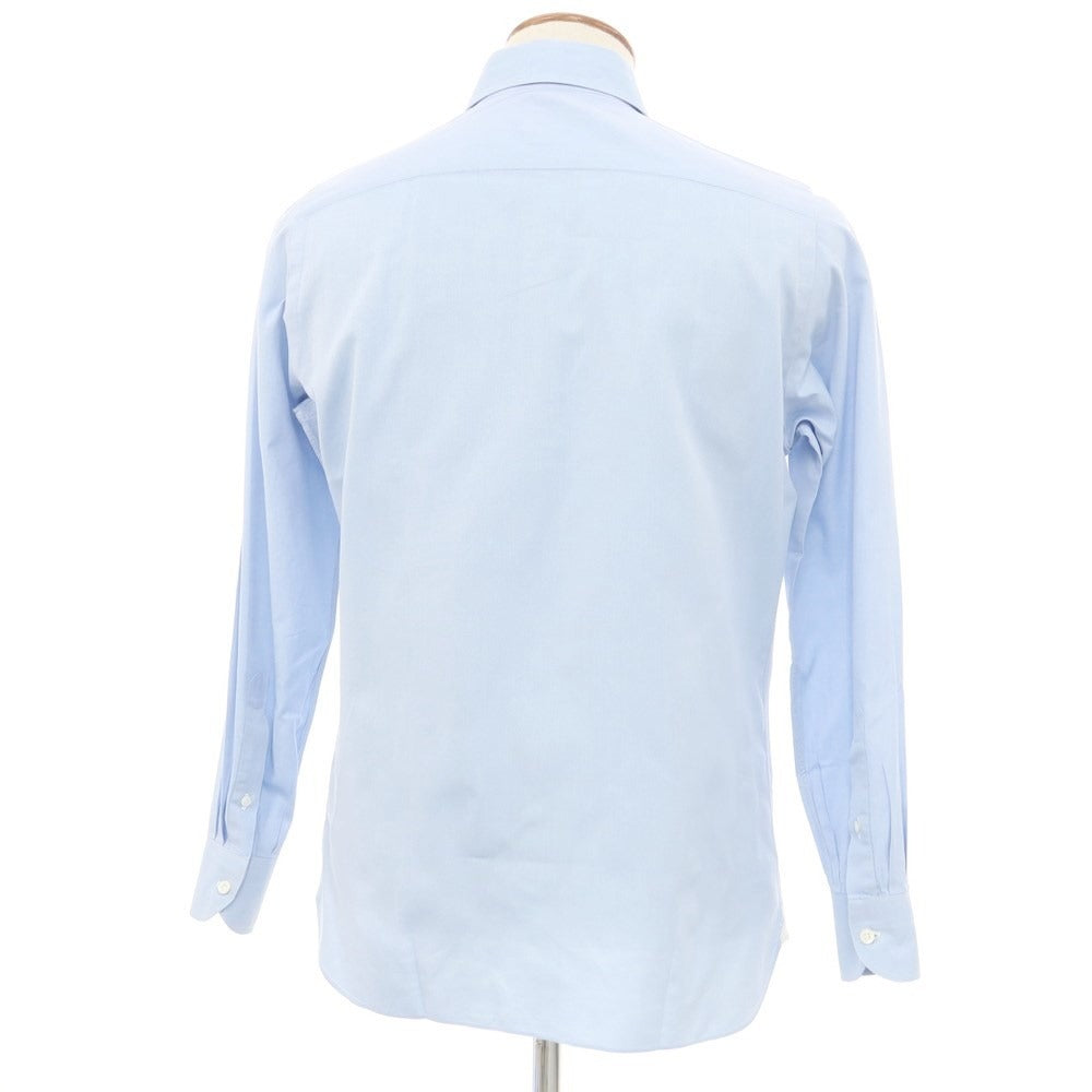 [Used] Luigi Borrelli Cotton Wide Collar Dress Shirt Light Blue [40] [Condition Rank D] [Men&