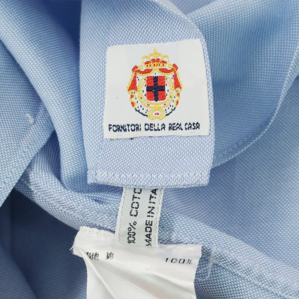 [Used] Luigi Borrelli Cotton Wide Collar Dress Shirt Light Blue [40] [Condition Rank D] [Men&