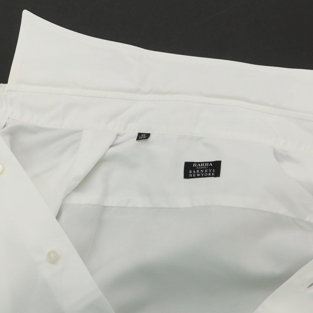 [Used] BARBA Cotton Barneys New York Custom Regular Collar Dress Shirt White [40] [Condition Rank C] [Men&