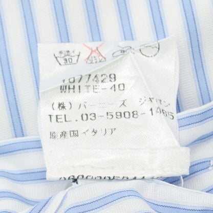 [Used] BARBA Cotton Barneys New York Exclusive Semi-Wide Collar Dress Shirt White x Light Blue [40] [Condition Rank C] [Men&