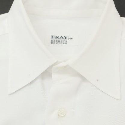 [Used] FRAY Cotton Pinhole Collar Dress Shirt White [39] [Condition Rank C] [Men&