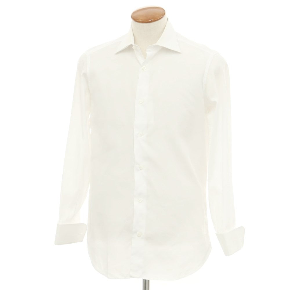 [Used] FRAY Cotton Semi-Wide Collar Double Cuff Dress Shirt White [39] [Condition Rank D] [Men&