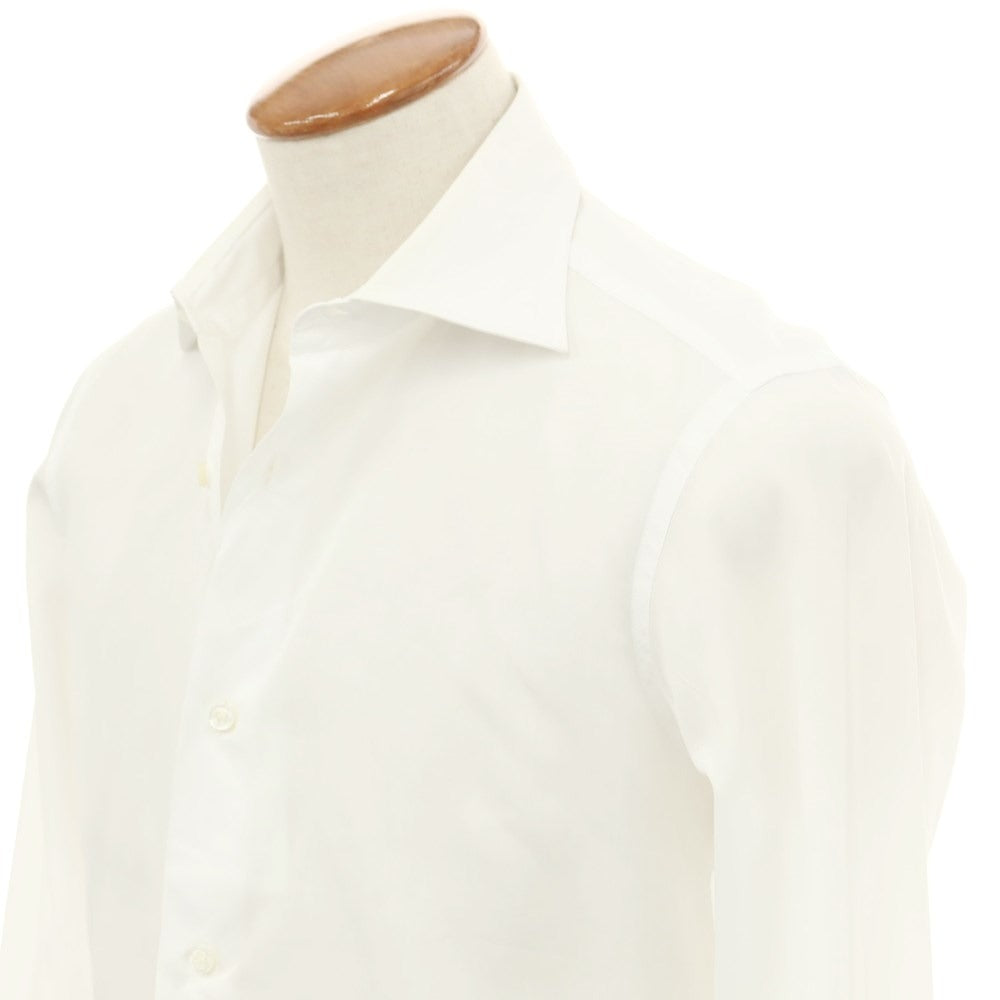 [Used] FRAY Cotton Semi-Wide Collar Double Cuff Dress Shirt White [39] [Condition Rank D] [Men&