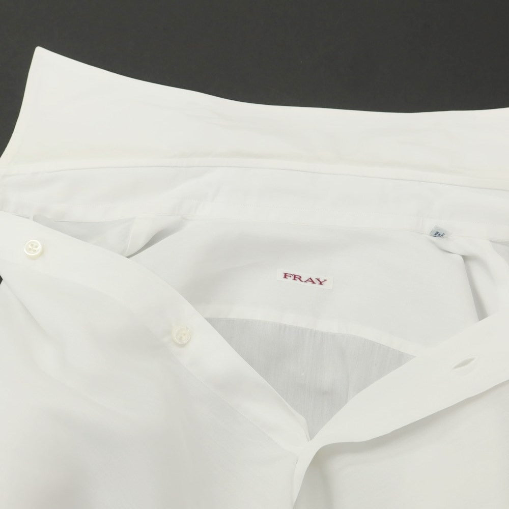 [Used] FRAY Cotton Semi-Wide Collar Double Cuff Dress Shirt White [39] [Condition Rank D] [Men&