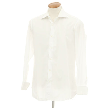 [Used] FRAY Cotton Wide Collar Double Cuff Dress Shirt White [40] [Condition Rank D] [Men&