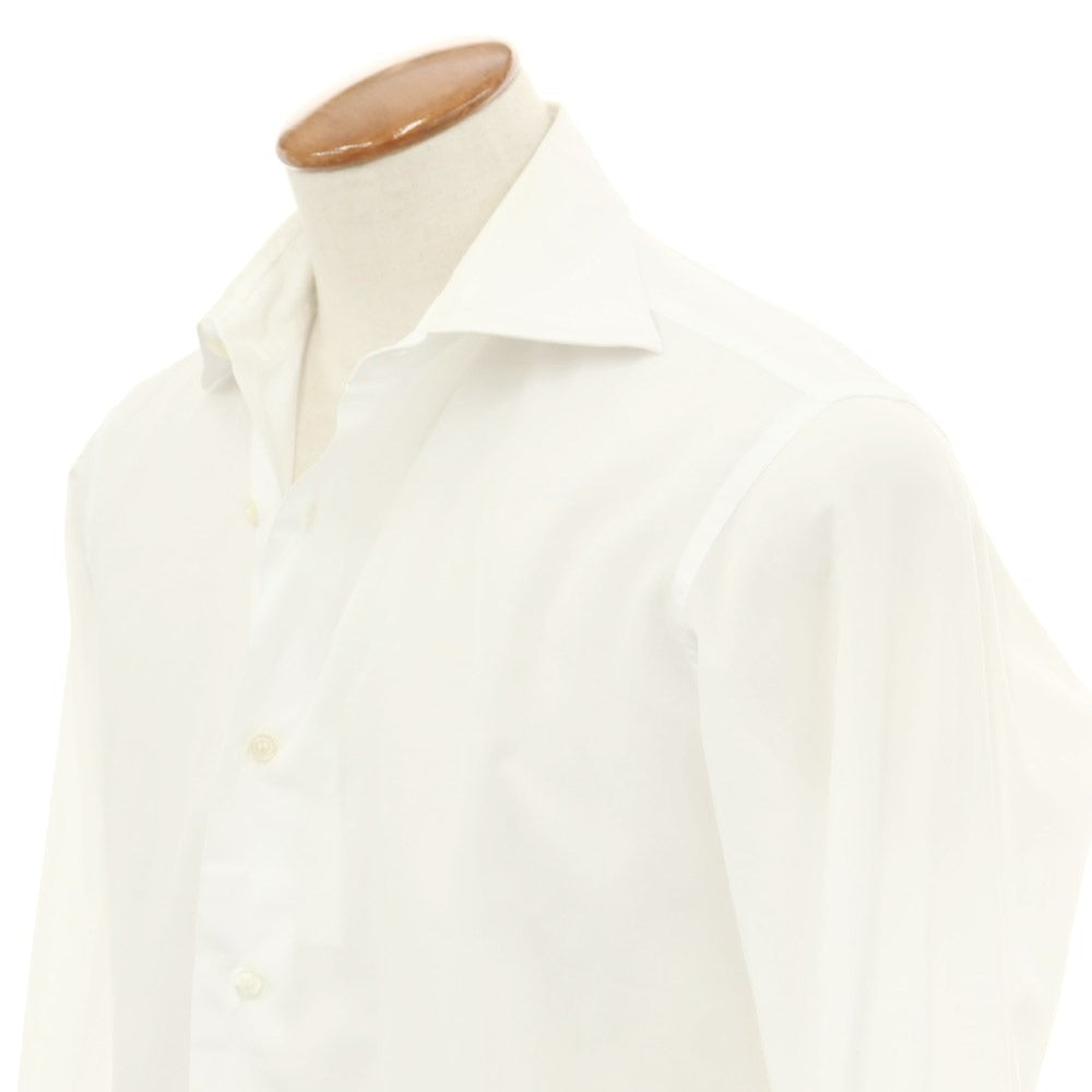 [Used] FRAY Cotton Wide Collar Double Cuff Dress Shirt White [40] [Condition Rank D] [Men&