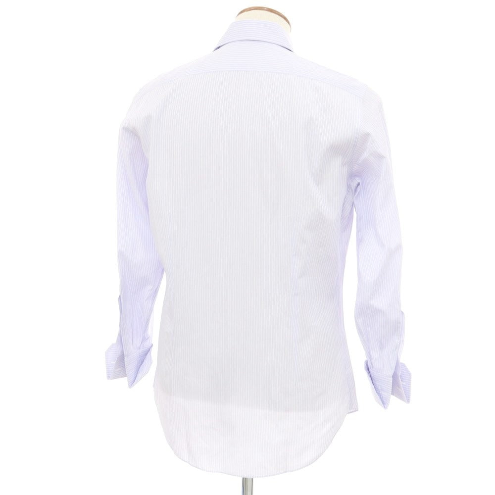 [Used] FRAY Cotton Wide Collar Double Cuff Dress Shirt Lavender x White [39] [Condition Rank D] [Men&