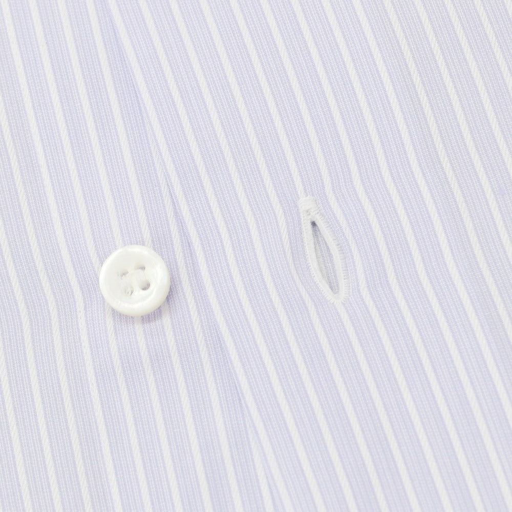 [Used] FRAY Cotton Wide Collar Double Cuff Dress Shirt Lavender x White [39] [Condition Rank D] [Men&