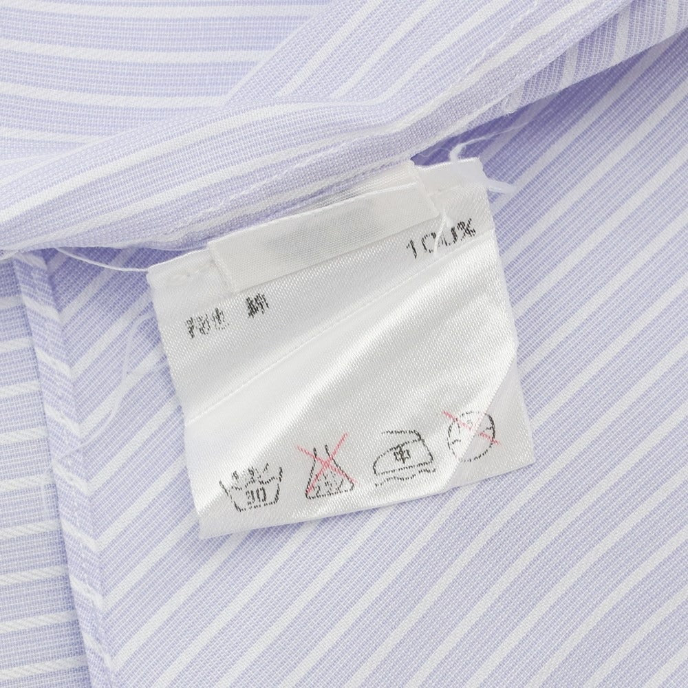 [Used] FRAY Cotton Wide Collar Double Cuff Dress Shirt Lavender x White [39] [Condition Rank D] [Men&