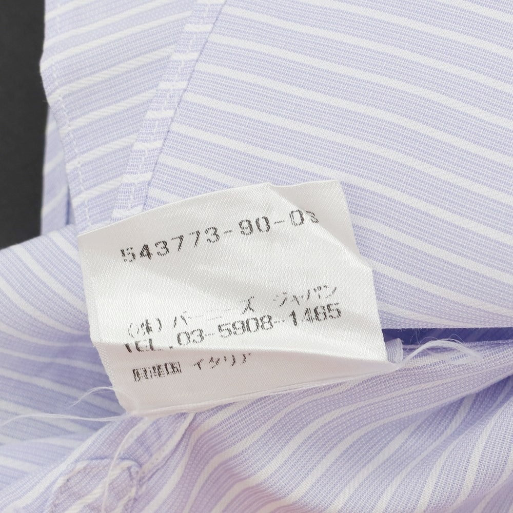 [Used] FRAY Cotton Wide Collar Double Cuff Dress Shirt Lavender x White [39] [Condition Rank D] [Men&