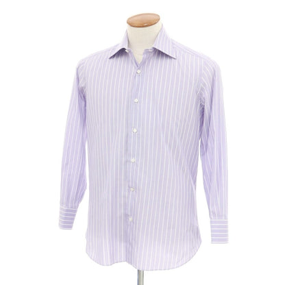 [Used] FRAY Cotton Semi-Wide Collar Dress Shirt Purple x White [39] [Condition Rank C] [Men&