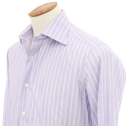 [Used] FRAY Cotton Semi-Wide Collar Dress Shirt Purple x White [39] [Condition Rank C] [Men&