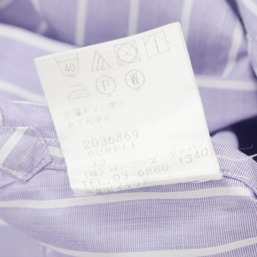 [Used] FRAY Cotton Semi-Wide Collar Dress Shirt Purple x White [39] [Condition Rank C] [Men&