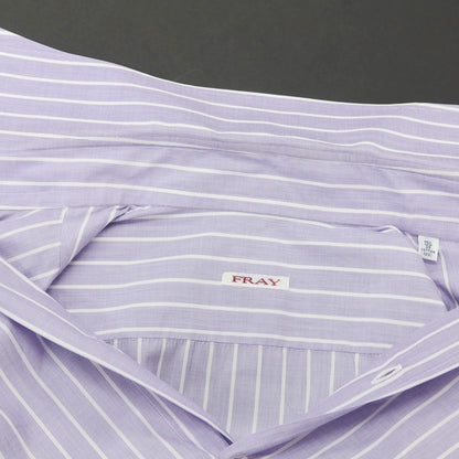 [Used] FRAY Cotton Semi-Wide Collar Dress Shirt Purple x White [39] [Condition Rank C] [Men&