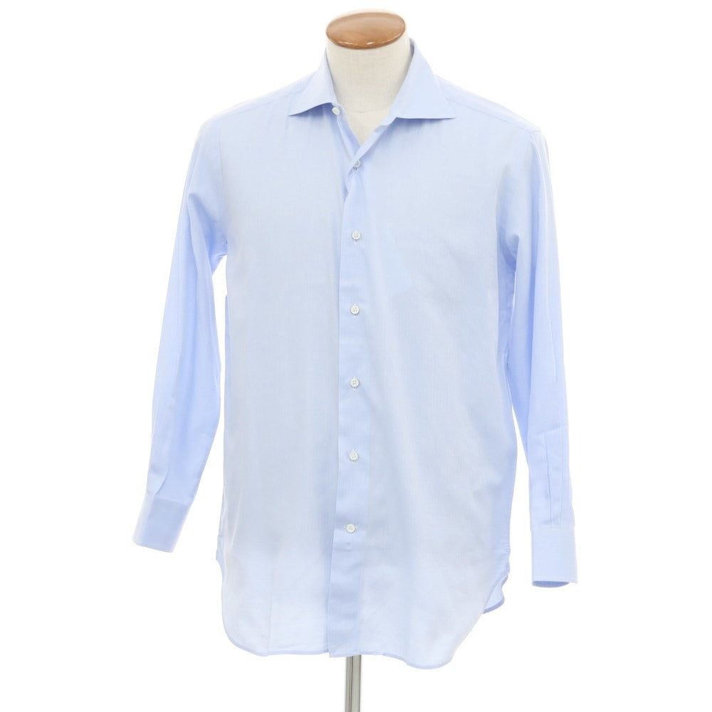 [Used] ORIAN Cotton Herringbone Wide Collar Dress Shirt Light Blue [No Size (M)] [Condition Rank D] [Men&