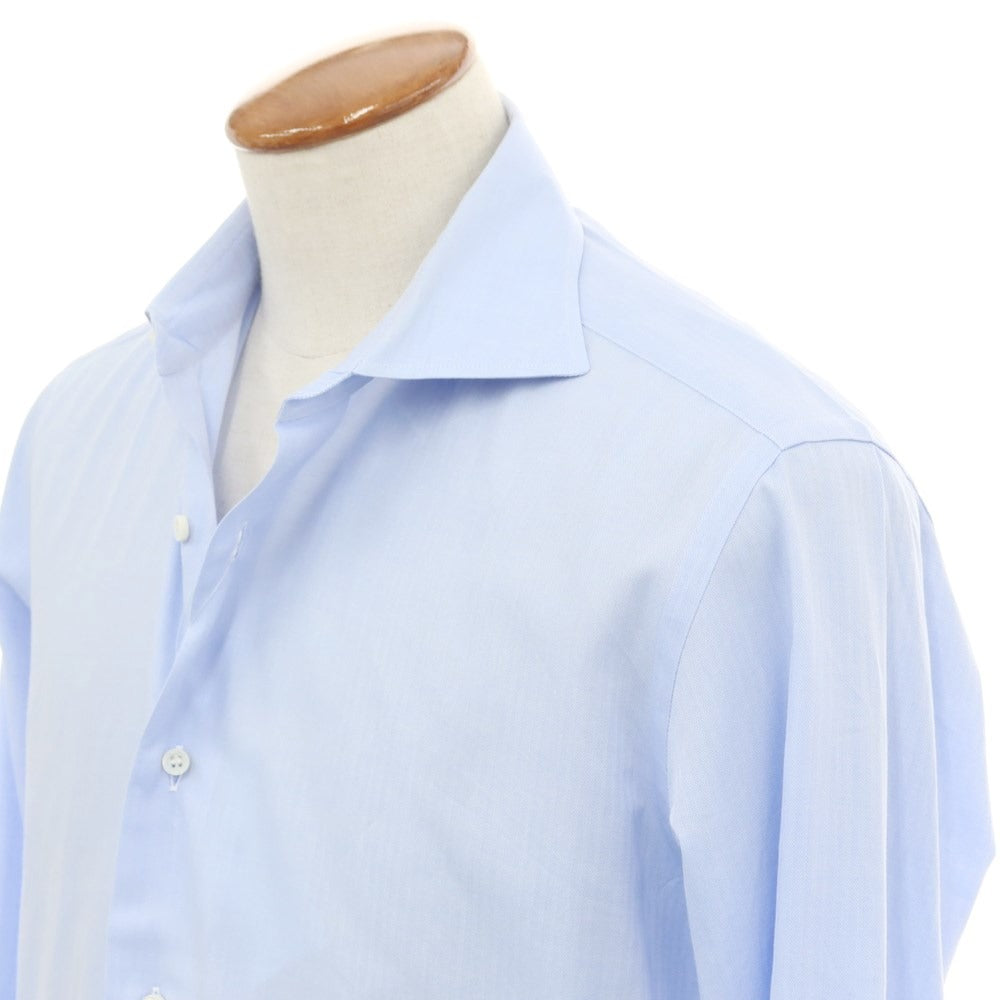 [Used] ORIAN Cotton Herringbone Wide Collar Dress Shirt Light Blue [No Size (M)] [Condition Rank D] [Men&