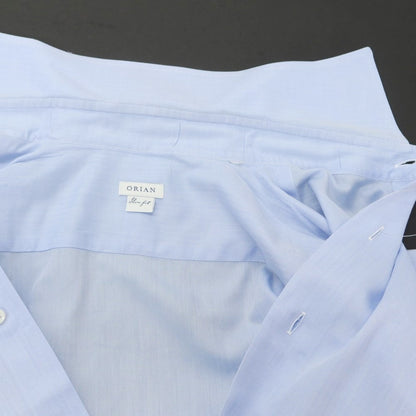 [Used] ORIAN Cotton Herringbone Wide Collar Dress Shirt Light Blue [No Size (M)] [Condition Rank D] [Men&