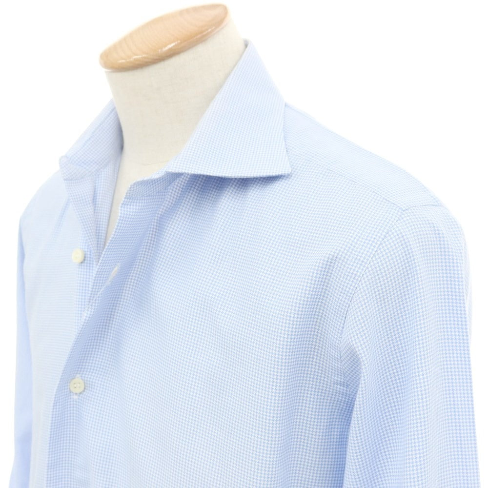 [Used] ORIAN BEAMS F custom cotton wide collar dress shirt light blue x white [No description (S rank)] [Condition rank D] [Men&