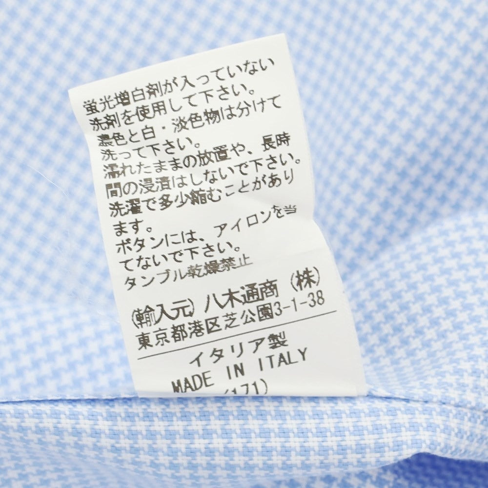 [Used] ORIAN BEAMS F custom cotton wide collar dress shirt light blue x white [No description (S rank)] [Condition rank D] [Men&