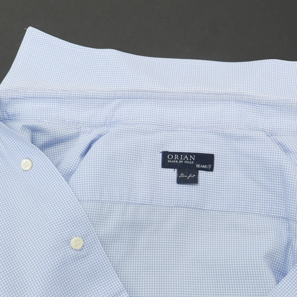 [Used] ORIAN BEAMS F custom cotton wide collar dress shirt light blue x white [No description (S rank)] [Condition rank D] [Men&