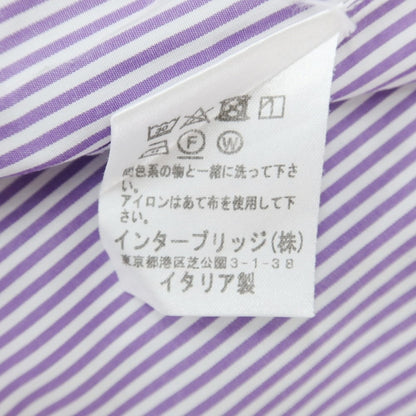 [Used] BORRIELLO Striped Dress Shirt Purple x White [38] [Condition Rank B] ​​[Men&