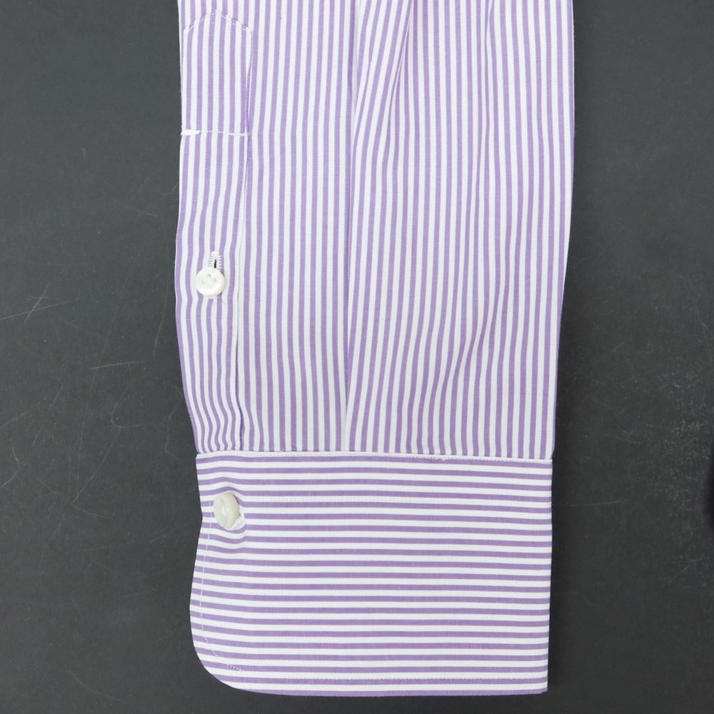 [Used] BORRIELLO Striped Dress Shirt Purple x White [38] [Condition Rank B] ​​[Men&