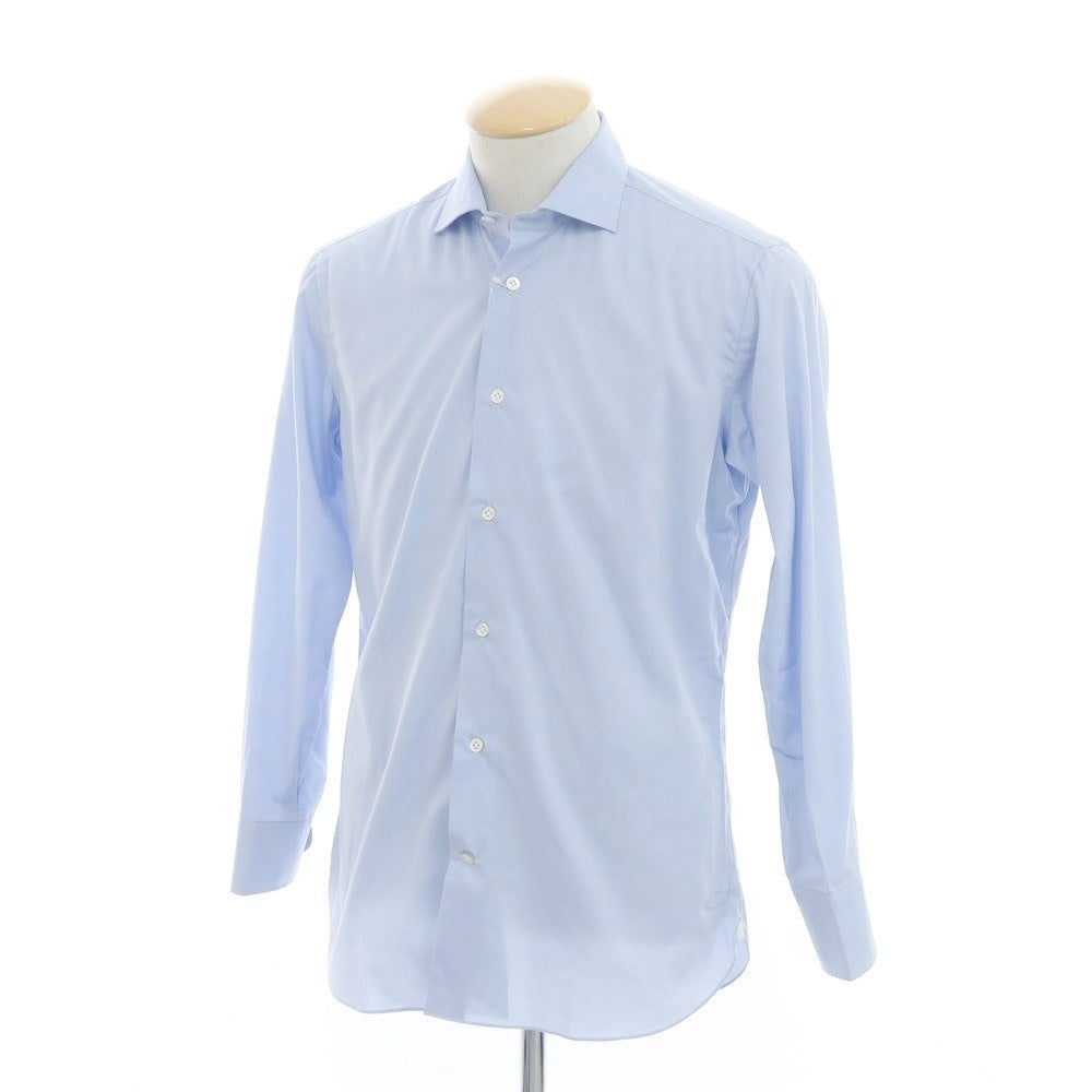 [Used] BORRIELLO Broad Cotton Dress Shirt Light Blue [38] [Condition Rank C] [Men&