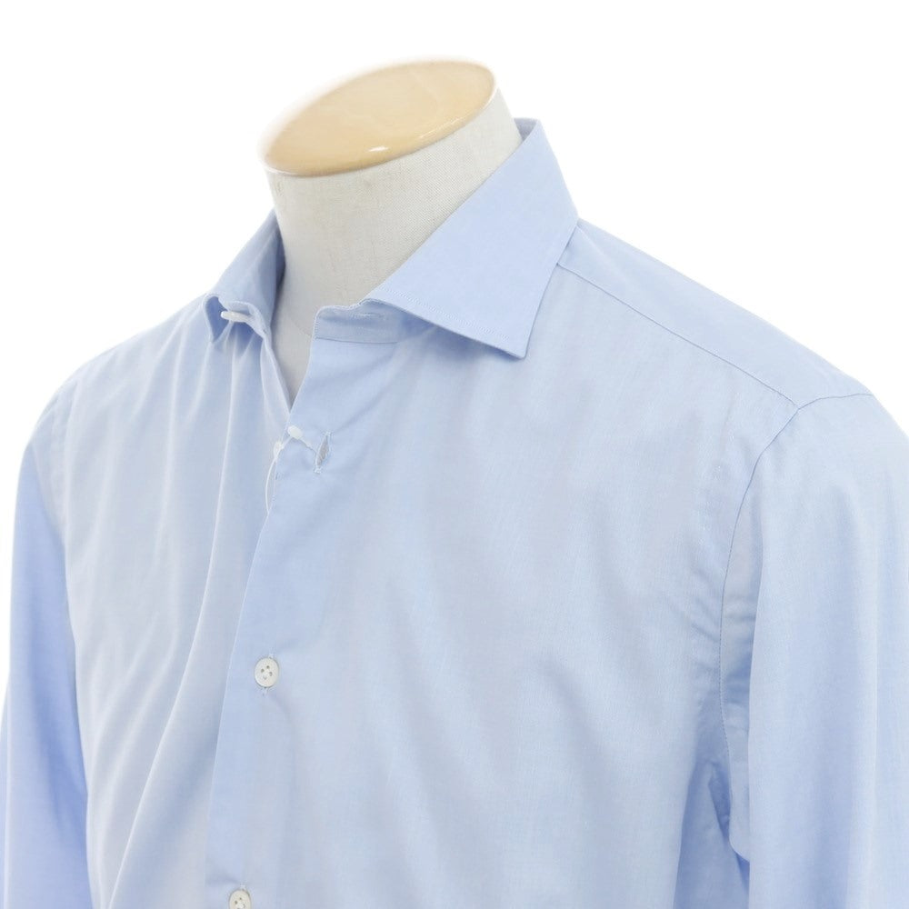 [Used] BORRIELLO Broad Cotton Dress Shirt Light Blue [38] [Condition Rank C] [Men&