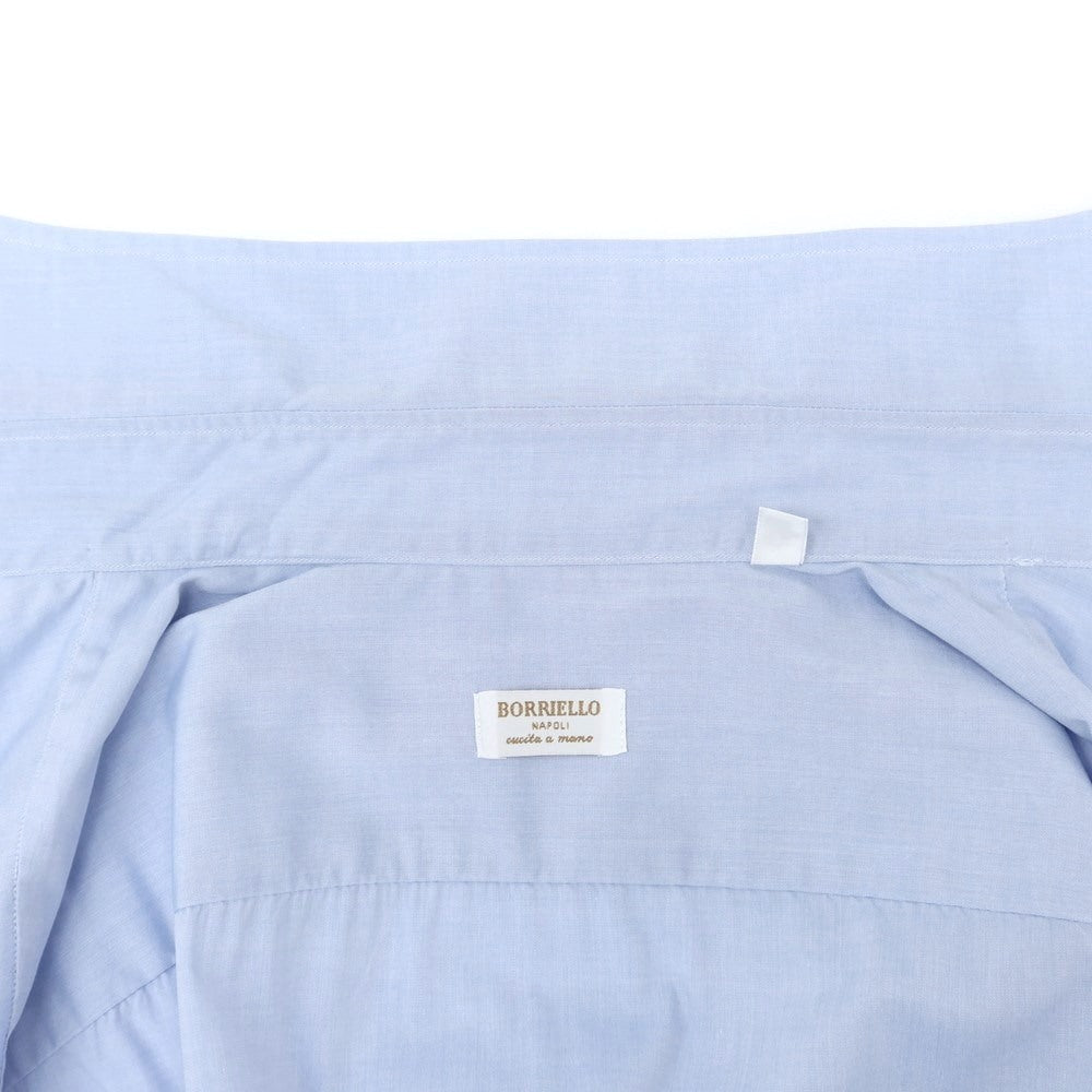 [Used] BORRIELLO Broad Cotton Dress Shirt Light Blue [38] [Condition Rank C] [Men&