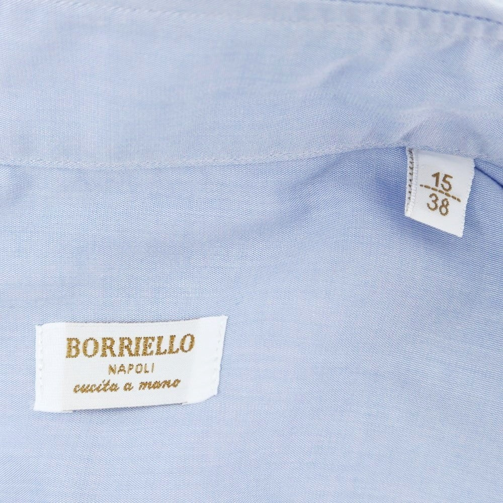 [Used] BORRIELLO Broad Cotton Dress Shirt Light Blue [38] [Condition Rank C] [Men&