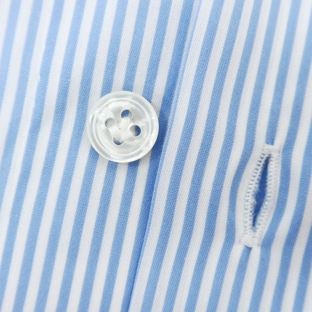 [Used] BORRIELLO Striped Stretch Dress Shirt Light Blue x White [38] [Condition Rank C] [Men&