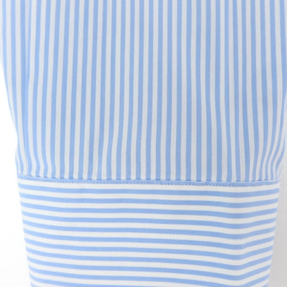 [Used] BORRIELLO Striped Stretch Dress Shirt Light Blue x White [38] [Condition Rank C] [Men&