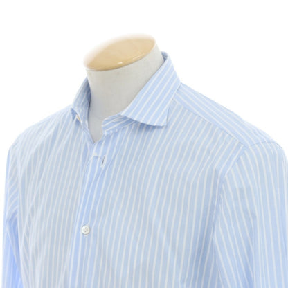 [Used] BORRIELLO Striped Dress Shirt Light Blue x White [38] [Condition Rank B] ​​[Men&