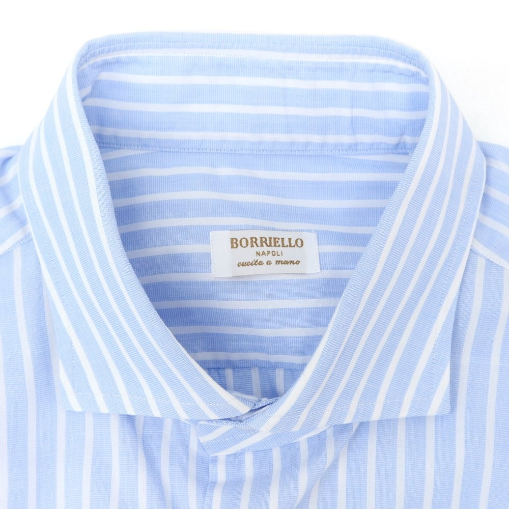 [Used] BORRIELLO Striped Dress Shirt Light Blue x White [38] [Condition Rank B] ​​[Men&