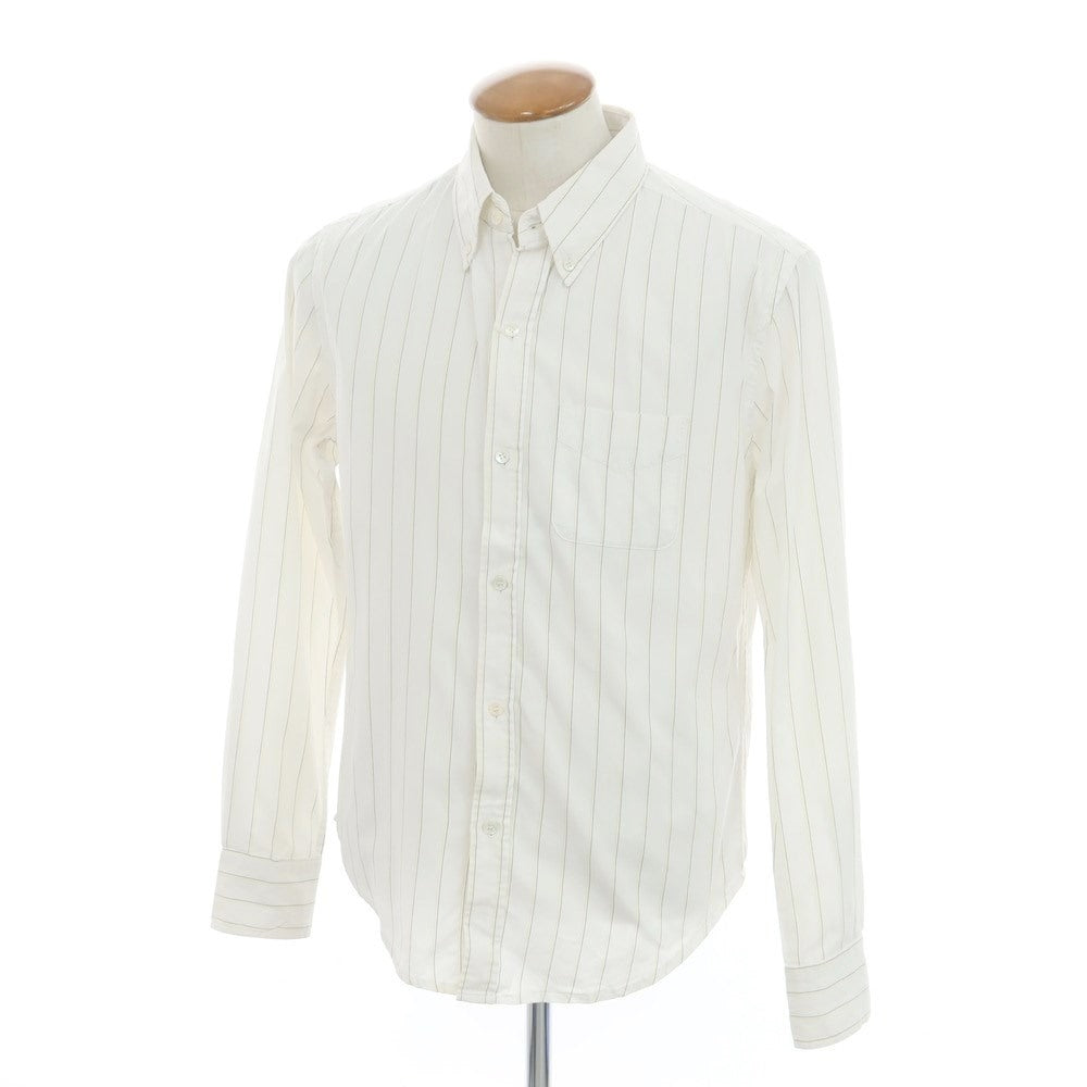 [Used] Band of Outsiders Cotton Stripe BD Shirt White x Yellow x Black [M] [Condition Rank C] [Men&