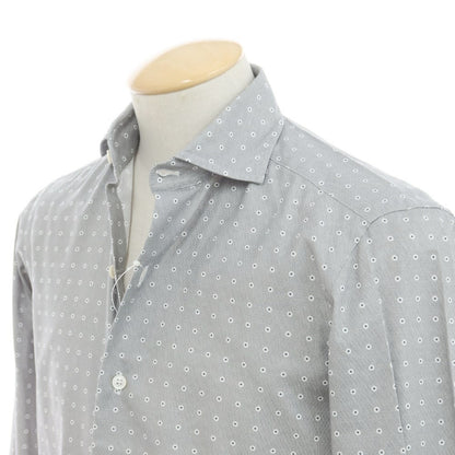 [Used] Mario Muscariello Cotton Print Casual Shirt Gray x White [S] [Condition Rank B] ​​[Men&