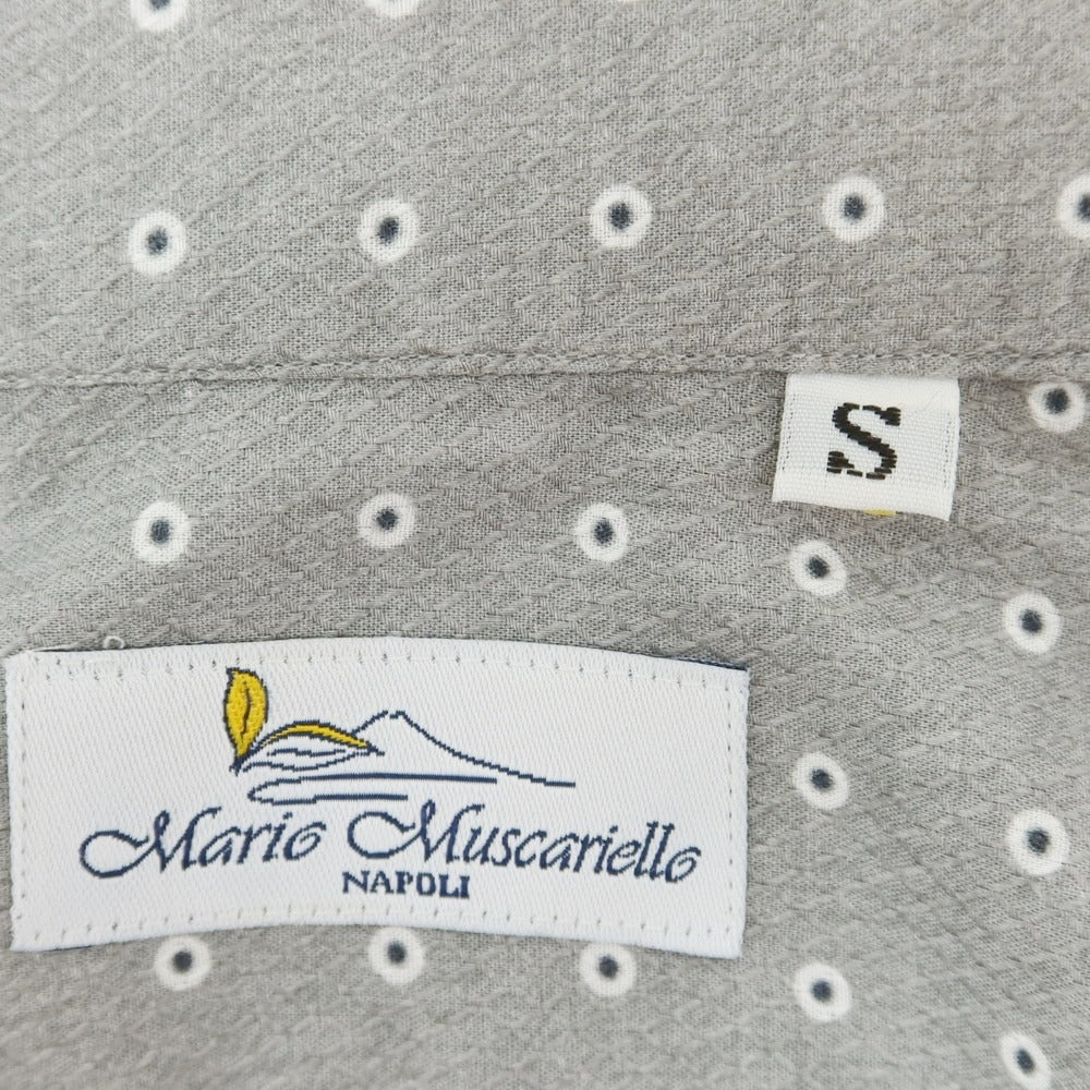 [Used] Mario Muscariello Cotton Print Casual Shirt Gray x White [S] [Condition Rank B] ​​[Men&