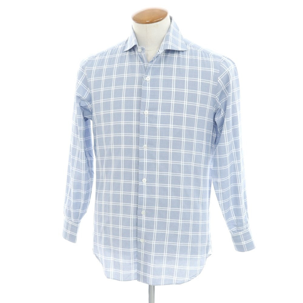 [Used] Maria Santangelo Cotton Check Shirt Blue x White [M] [Condition Rank C] [Men&