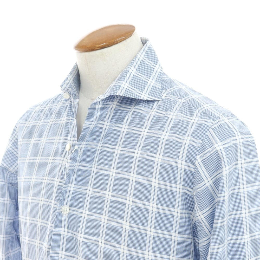 [Used] Maria Santangelo Cotton Check Shirt Blue x White [M] [Condition Rank C] [Men&