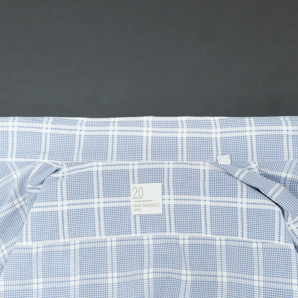 [Used] Maria Santangelo Cotton Check Shirt Blue x White [M] [Condition Rank C] [Men&