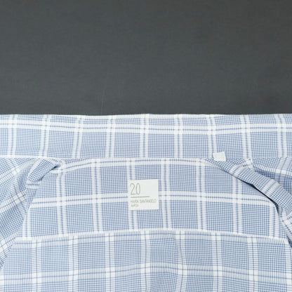 [Used] Maria Santangelo Cotton Check Shirt Blue x White [M] [Condition Rank C] [Men&