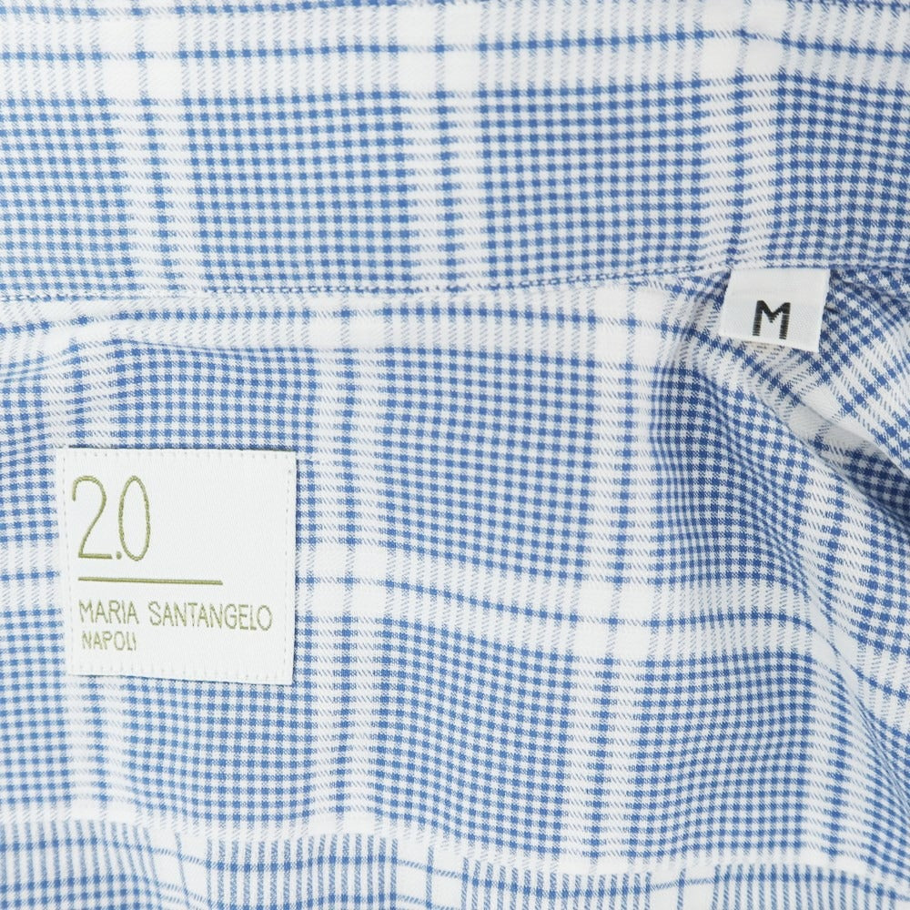 [Used] Maria Santangelo Cotton Check Shirt Blue x White [M] [Condition Rank C] [Men&