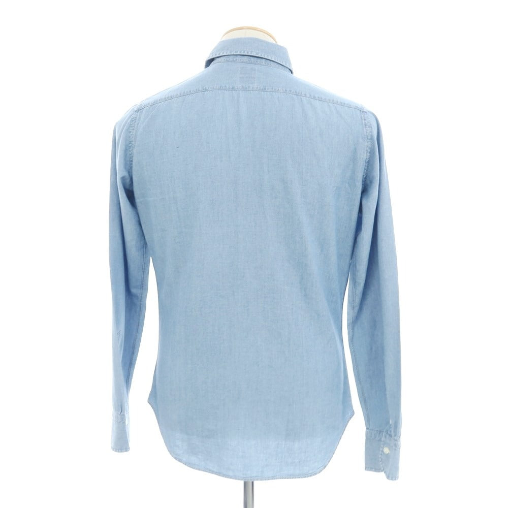 [Used] BOLZONELLA Chambray Cotton Casual Shirt Blue [37] [Condition Rank C] [Men&