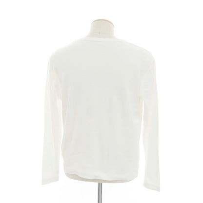 [Used] Three Dots Cotton Crew Neck Long Sleeve T-Shirt White [S] [Condition Rank C] [Men&